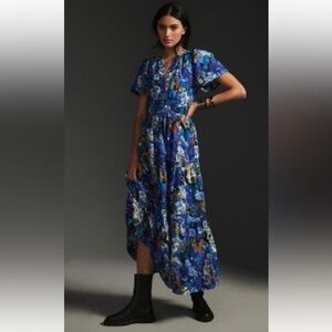 Anthropologie Somerset Maxi in Saphire, size Large.